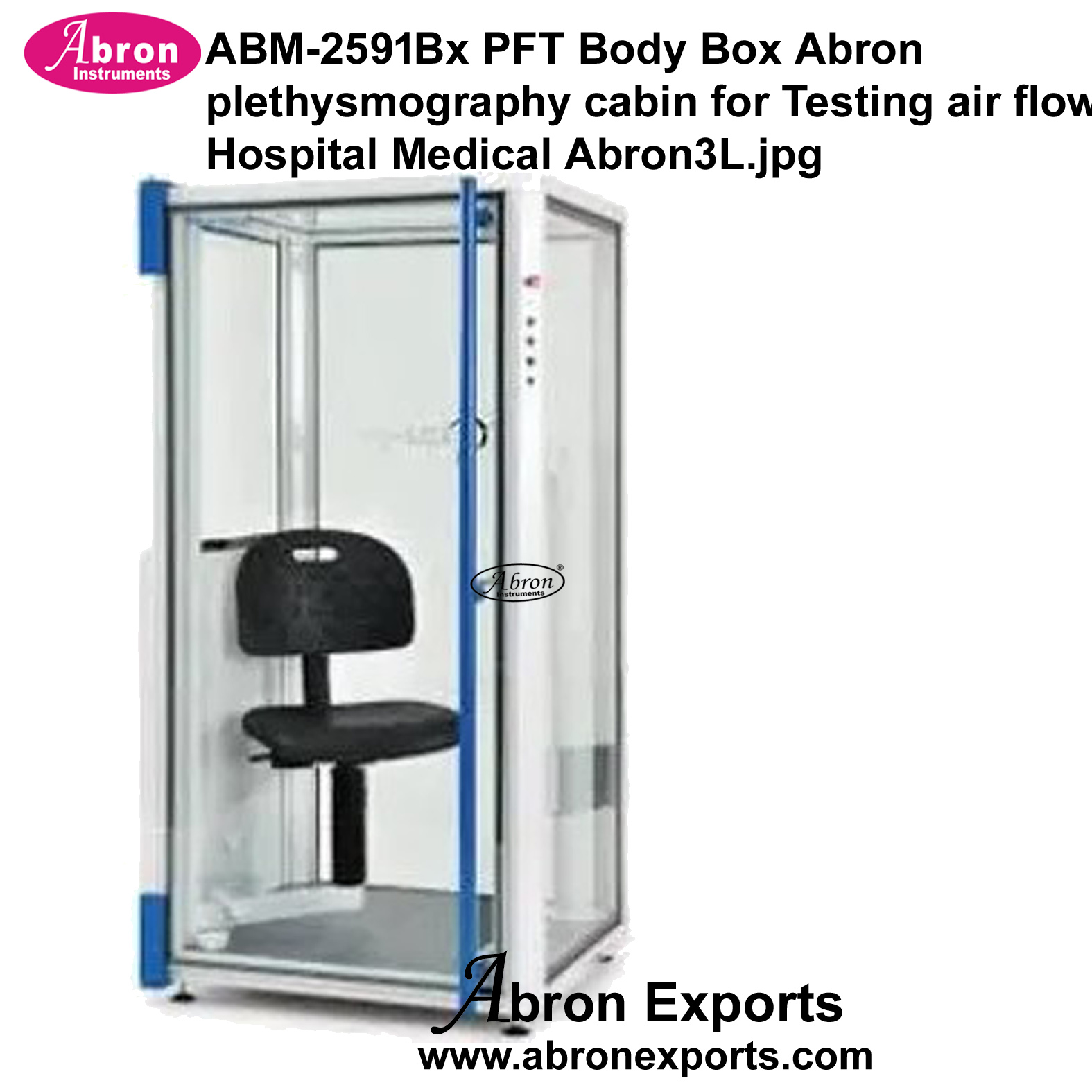 PFT with Body Box Plethysmography Cabin for Testing Air Flow Hospital Medical Abron ABM-2591Bx 